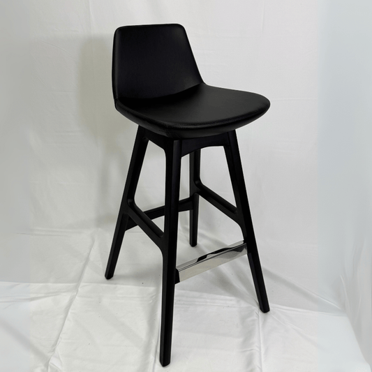 Pera Black Wood Bar Stools - Your Bar Stools Canada