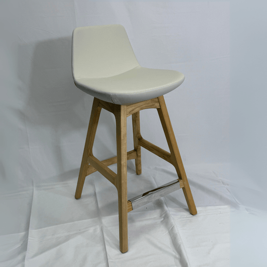 Pera Cream Light Wood Bar Stools - Your Bar Stools Canada