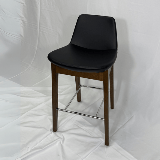 Pera HB Black Leather Bar Stools - Your Bar Stools Canada