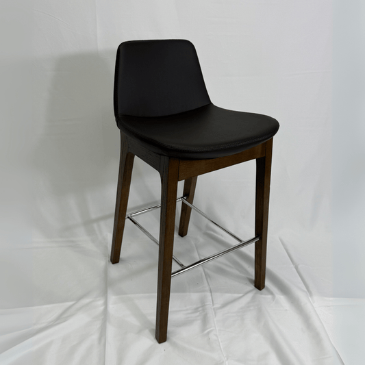 Pera HB Black Leather Bar Stools - Your Bar Stools Canada