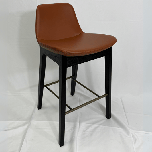 Pera HB Brown Leather Counter Stools - Your Bar Stools Canada