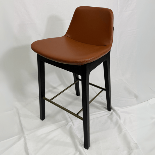 Pera HB Brown Leather Counter Stools - Your Bar Stools Canada
