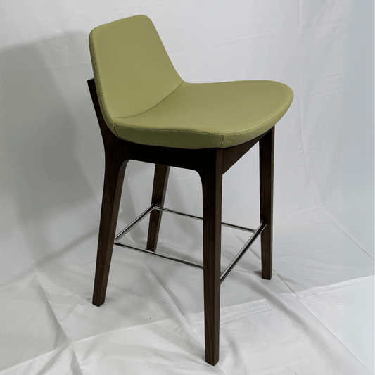 Pera HB Green Leather Bar Stools - Your Bar Stools Canada