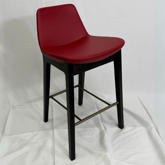 Pera HB Red Leather Counter Stools - Your Bar Stools Canada