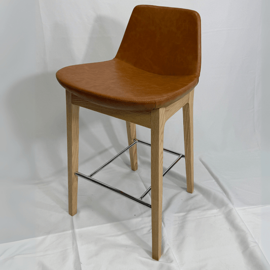 Pera HB Tan Leather Counter Stools - Your Bar Stools Canada