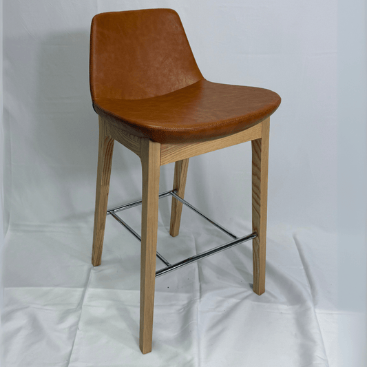 Pera HB Tan Leather Counter Stools - Your Bar Stools Canada