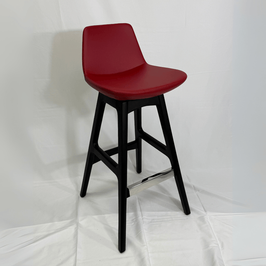 Pera Red Black Wood Bar Stools - Your Bar Stools Canada