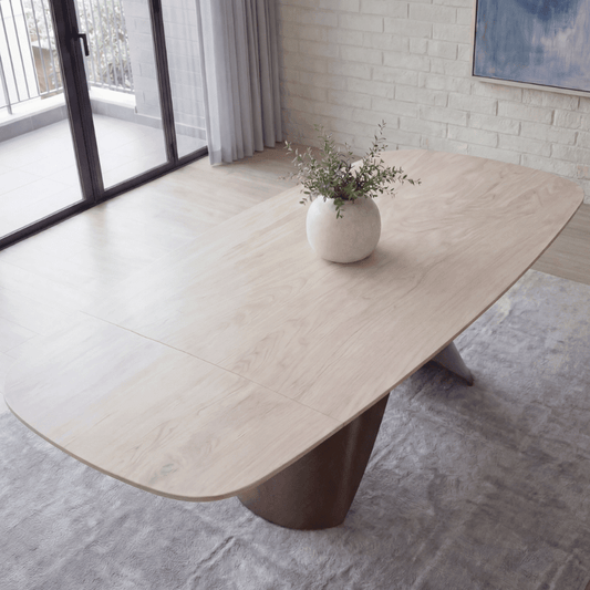 Perge Extendable Travertine Dining Set with 6 Almeria Chairs - Your Bar Stools Canada