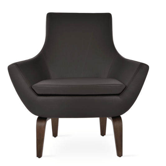 Rebecca Brown Leather Accent Chair - Your Bar Stools Canada