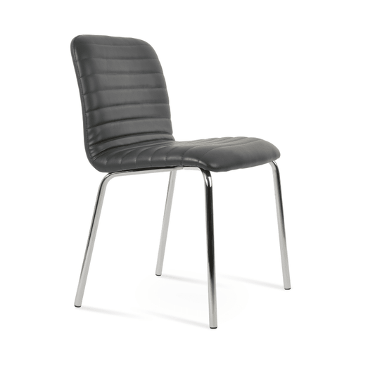 Restaurant Chair | Isa Grey on Chrome Metal Base - Your Bar Stools Canada