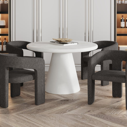 Round Wood Dining Table Galio White - Your Bar Stools Canada