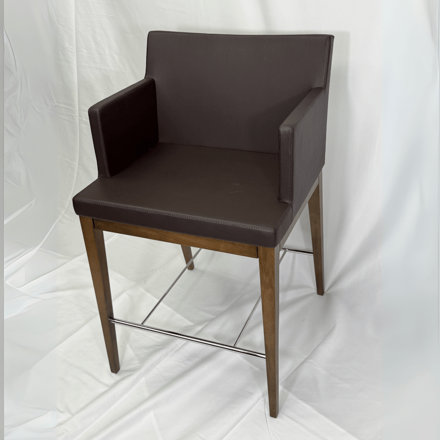 Brown Leather Bar Stools