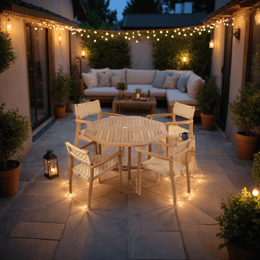 Teak Outdoor Dining Set for 4 Palermo - Your Bar Stools Canada