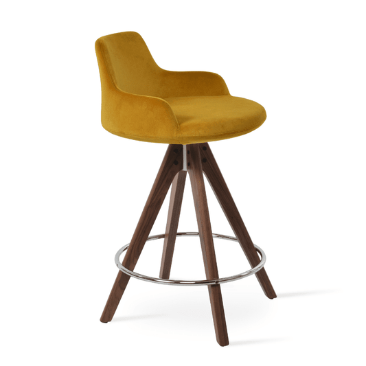 Velvet Bar Stools Dervish Pyramid Swivel - Your Bar Stools Canada