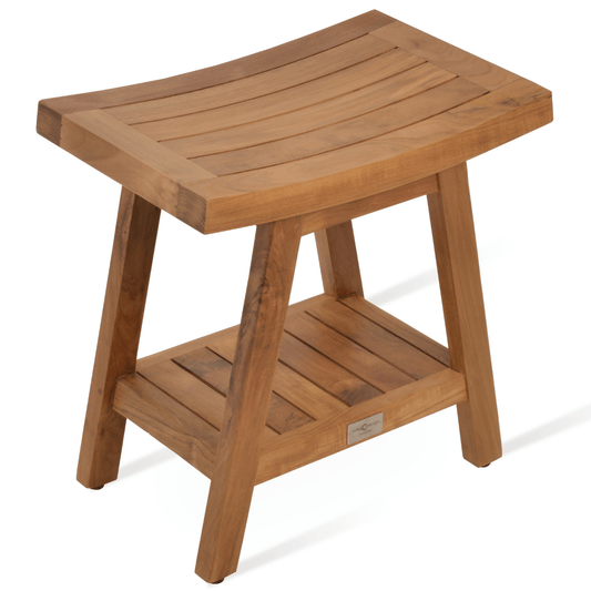 Teak Shower Bench Borneo Patio Foot Stool - Your Bar Stools Canada