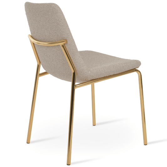 Cream Chair with Gold Legs Eiffel - Your Bar Stools Canada