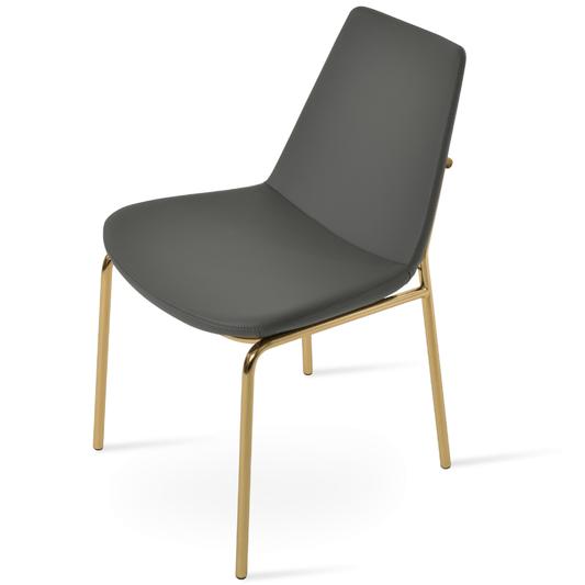 Grey Chair Gold Legs Eiffel - Your Bar Stools Canada