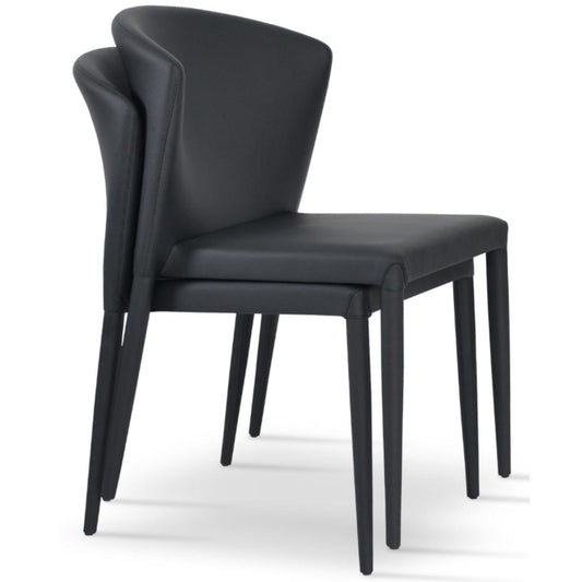 Capri Black Restaurant Chairs Stacking Chairs - Your Bar Stools Canada