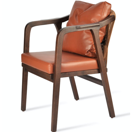 Drops Armchair Leather Dining Chairs Cinnamon - Your Bar Stools Canada