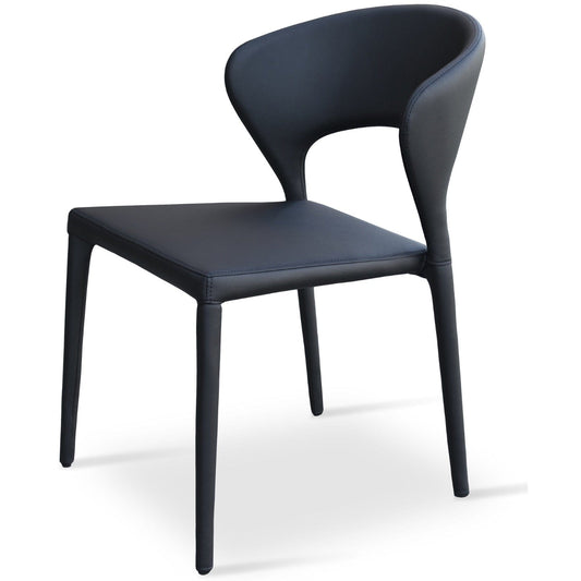 Black Leather Dining Chairs Prada Stacking Chairs - Your Bar Stools Canada