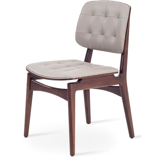 Valencia Tufted Leather Dining Chairs Cream - Your Bar Stools Canada