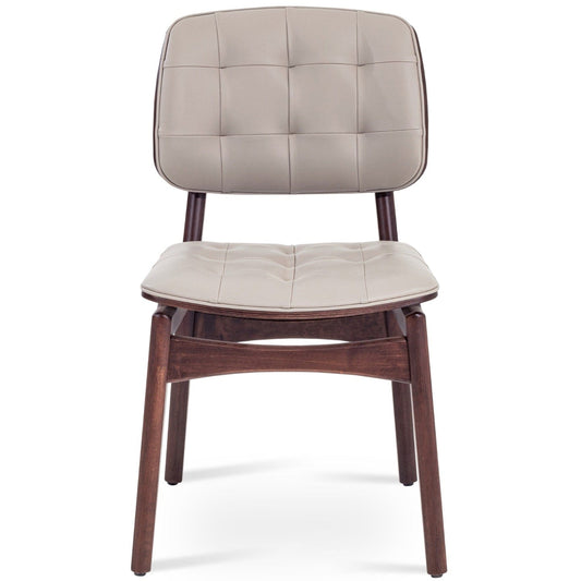Valencia Tufted Leather Dining Chairs Cream - Your Bar Stools Canada