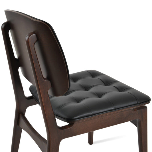 Black Tufted Dining Chair Valencia Wood Chair - Your Bar Stools Canada