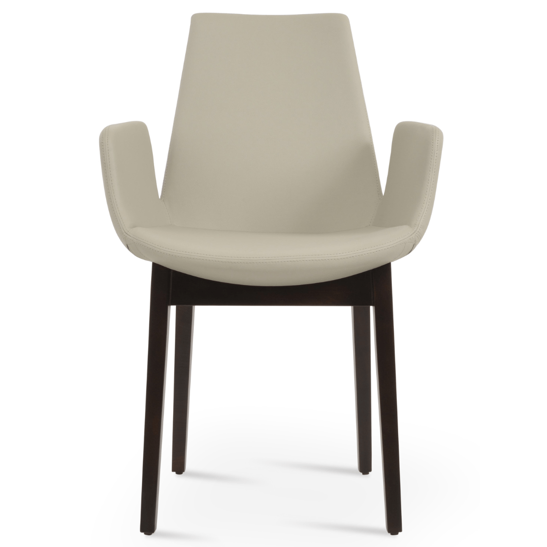 Leather Dining Chairs Eiffel Arm Cream - Your Bar Stools Canada