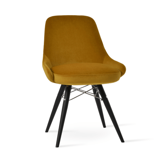 Mustard Velvet Dining Chairs Gazel - Your Bar Stools Canada