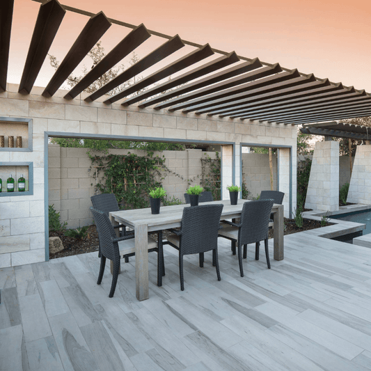 Teak Outdoor Dining Table for 6 Nardo - Your Bar Stools Canada