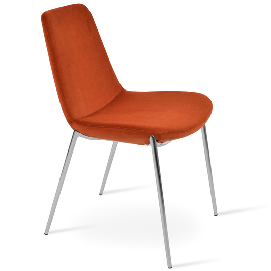 Orange Velvet Chairs Eiffel - Your Bar Stools Canada