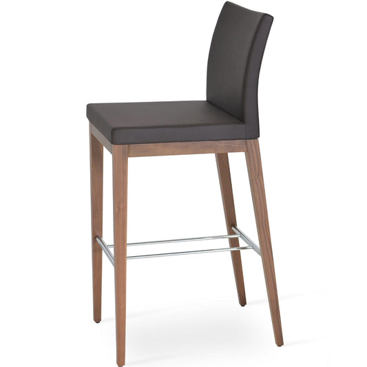 Brown Wood Bar Stools Aria Wood - Your Bar Stools Canada