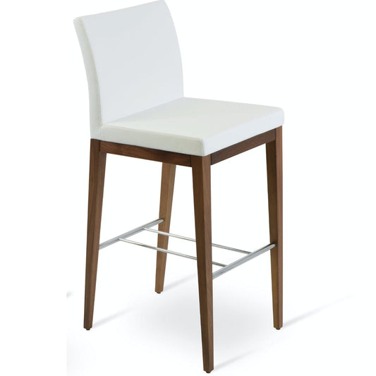 Aria Wood Counter Top Stools in White - Your Bar Stools Canada