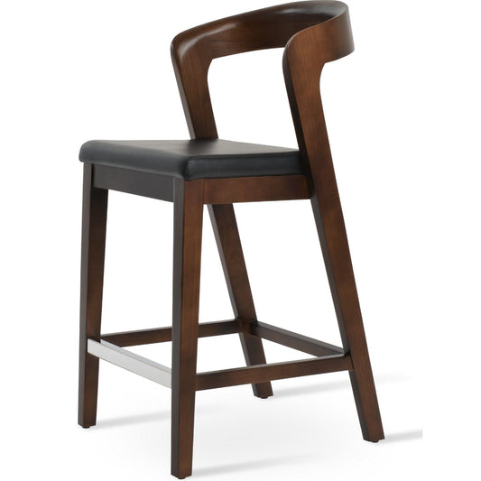 Barclay Wood Counter Top Stools Black - Your Bar Stools Canada