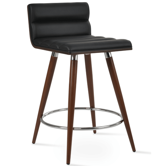 Corona Comfort Ana Metal Counter Top Stools Leather - Your Bar Stools Canada