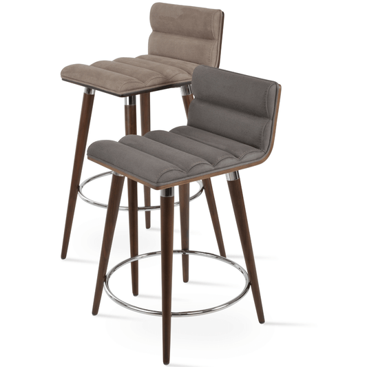 Corona Comfort Ana Metal Counter Top Stools Nubuck - Your Bar Stools Canada