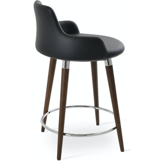 Dervish Wood Counter Top Stools Black - Your Bar Stools Canada