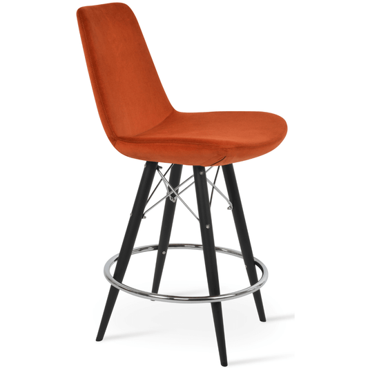 Eiffel Velvet MW Metal Counter Top Stools - Your Bar Stools Canada