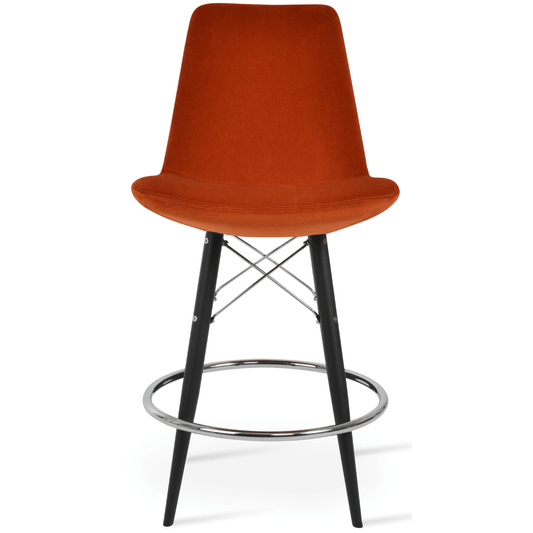 Eiffel Velvet MW Metal Counter Top Stools - Your Bar Stools Canada