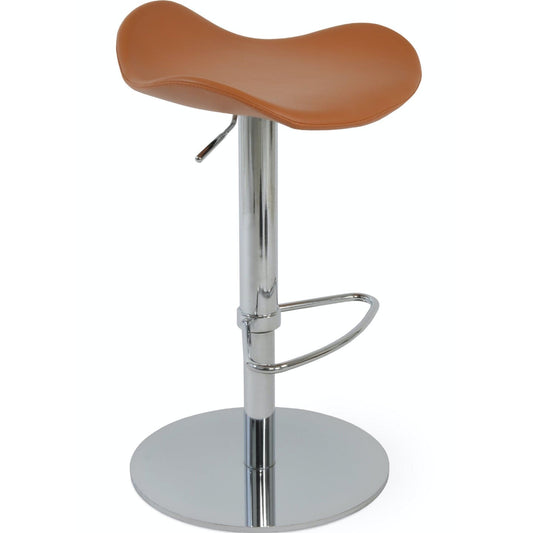 Falcon Backless Bar Stool Height Adjustable Caramel - Your Bar Stools Canada
