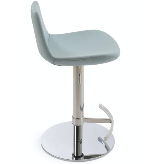 Pera Bar Stools Height Adjustable Sky Blue - Your Bar Stools Canada