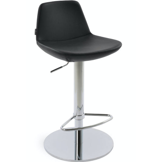 Pera Bar Stools Height Adjustable Black - Your Bar Stools Canada