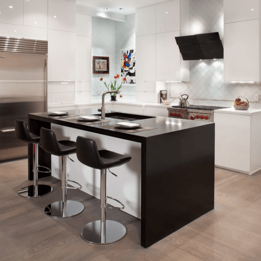 Pera Bar Stools Height Adjustable Black - Your Bar Stools Canada