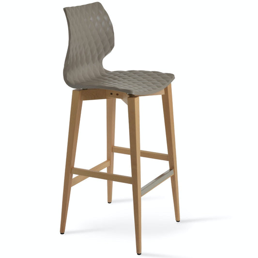 Uni 386 Natural Wood Counter Top Stools Turtle Dove - Your Bar Stools Canada
