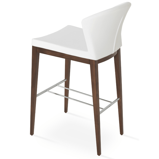 White Low Back Barstools Capri - Your Bar Stools Canada