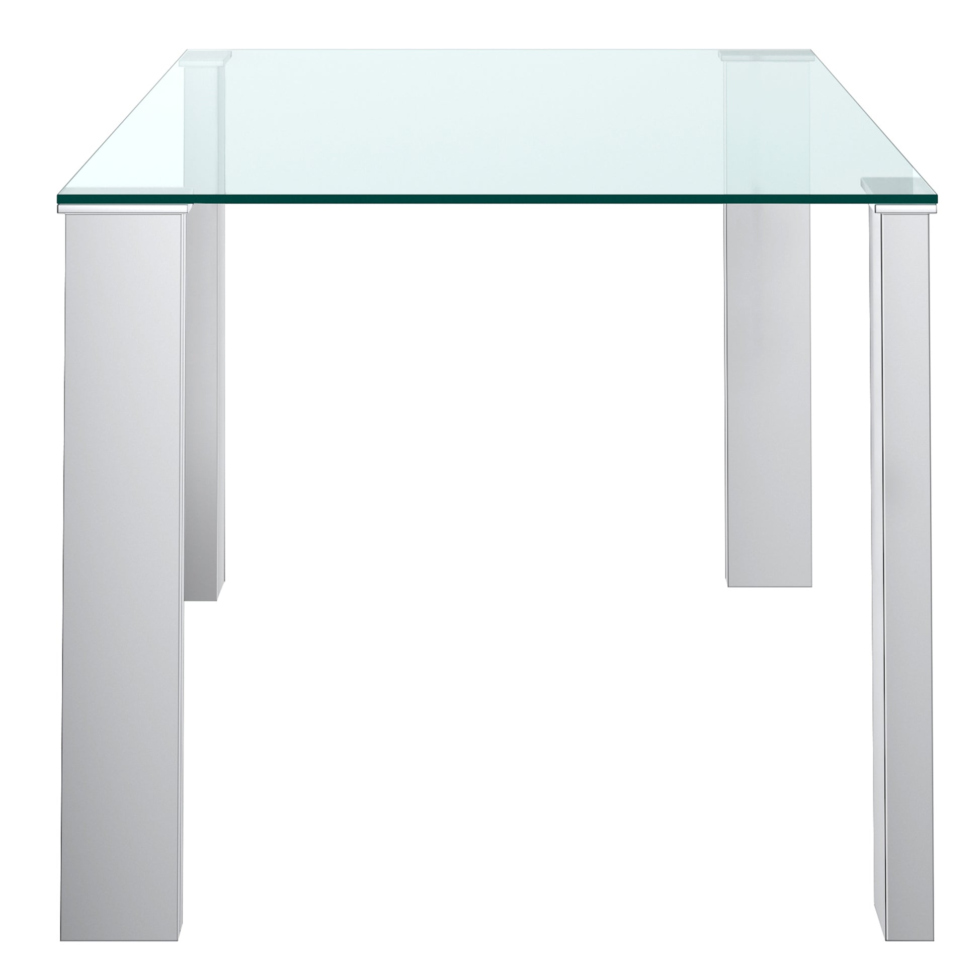 Square Glass Dining Table Frankfurt Chrome - Your Bar Stools Canada