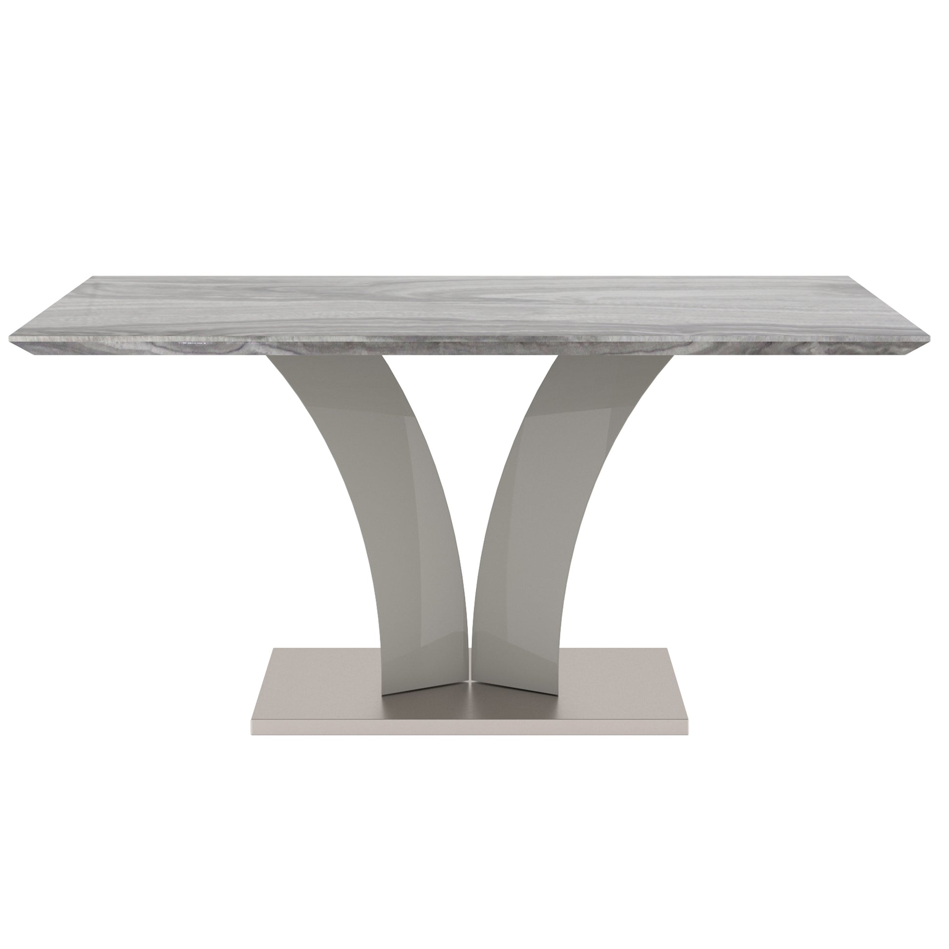 Square Dining Table Napoli Grey Faux Marble - Your Bar Stools Canada