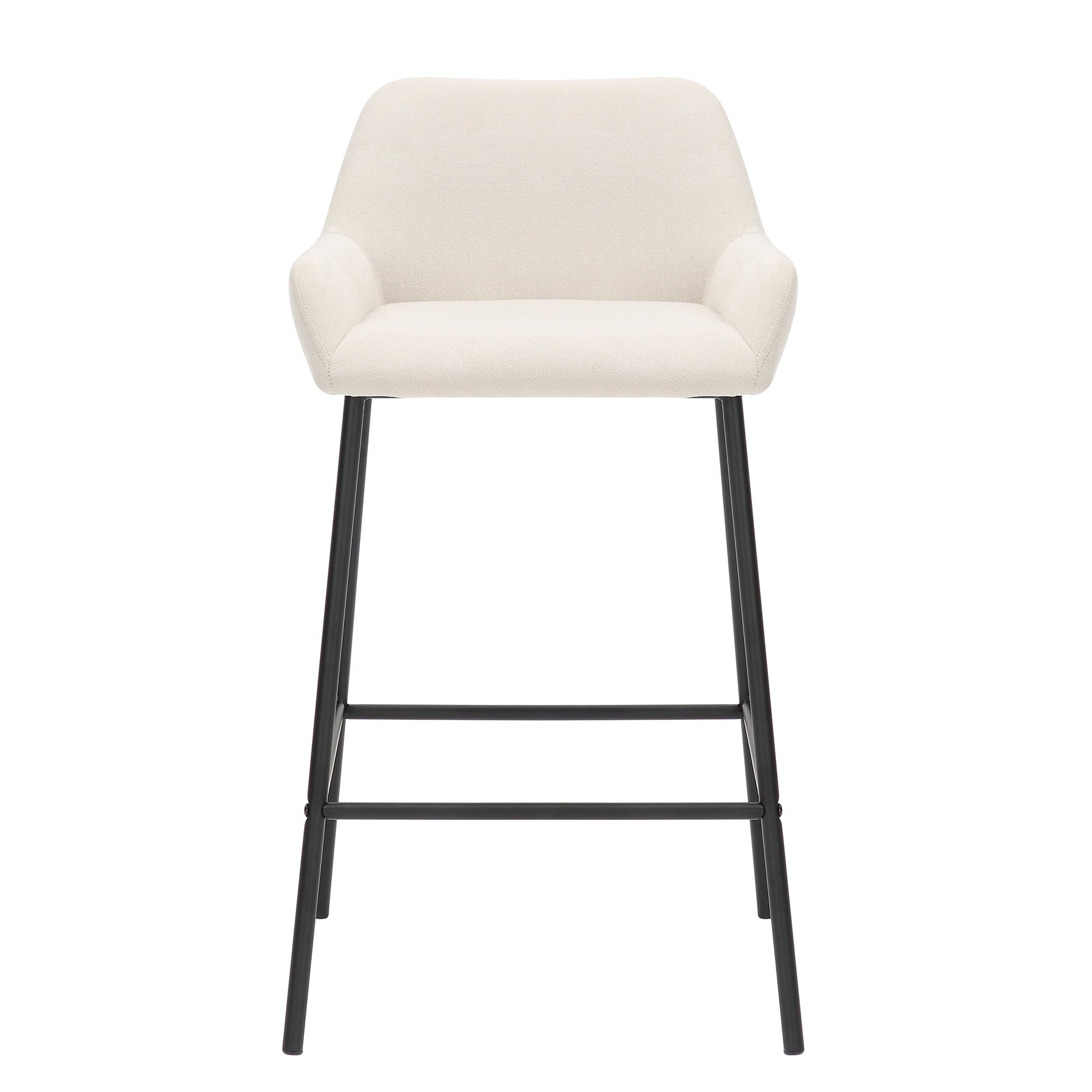 26 inch Bar Stools | Sets of 2 | Baily Cream and Black - Your Bar Stools Canada