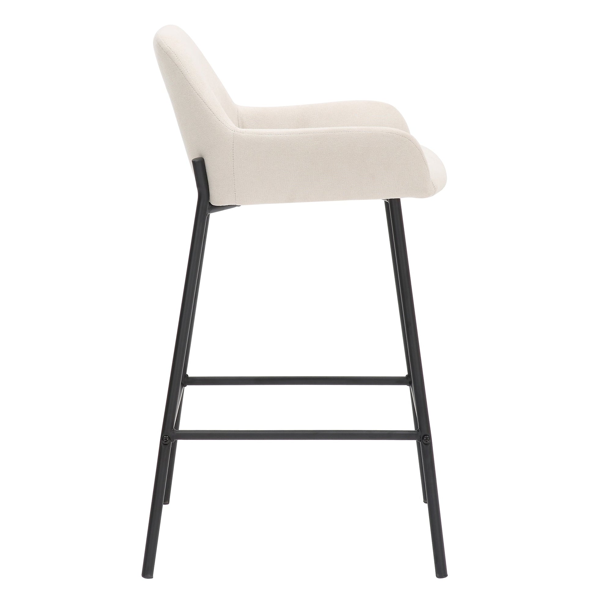26" Counter Stool | Set of 2 | Baily Cream and Black - Your Bar Stools Canada