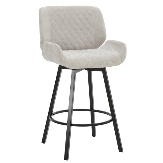 26" Counter Stool | Set of 2 | Fraser Grey and Black - Your Bar Stools Canada